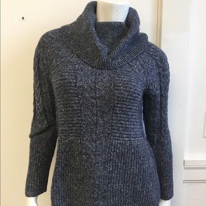 Muted Blue Cowl Neck Sweater Size M